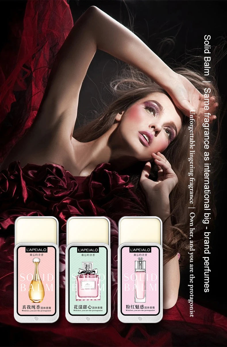 Woman Body Pheromone Perfume Solid Balm Long Lasting Fragranc Light Fragranc Portable Solid Perfume Balm