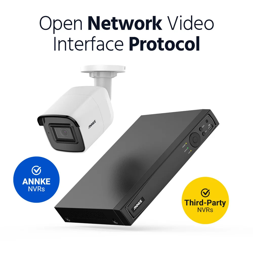 ANNKE 4K Ultra HD POE Video Surveillance System 8CH H.265+ NVR With 12MP Security Cameras CCTV Kit Audio Recording 8MP Ip camera