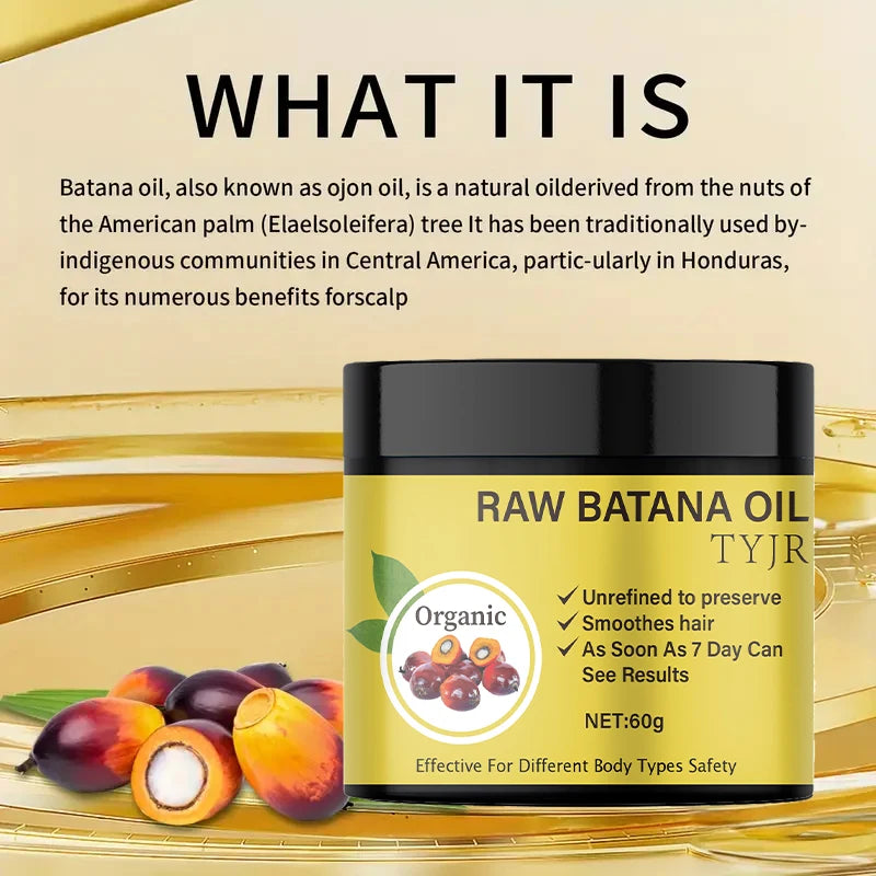 Raw Batana Oil Hair Mask repair dry damage Smooth soften frizziness prevent hair loss Nourishing scalp care