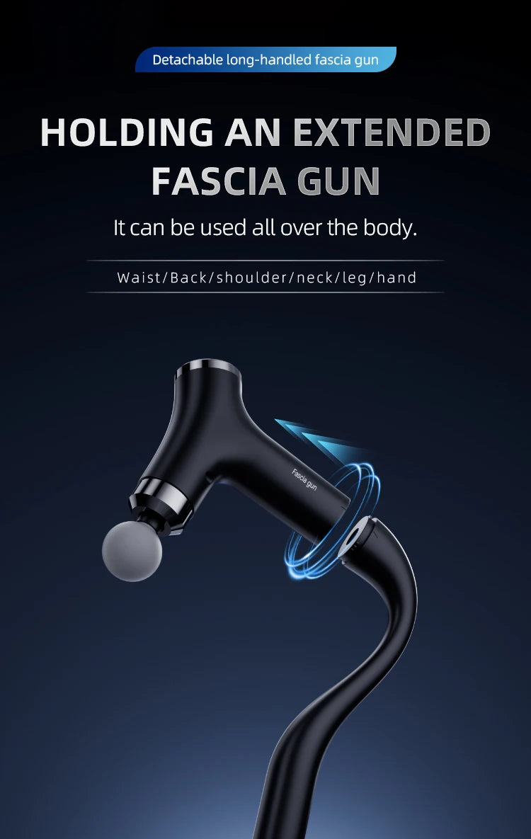 Intelligent Multifunctional Massage Gun Handheld Detachable Long-Handled Elbow Fascia Muscle Relaxation Massager Home Office Use
