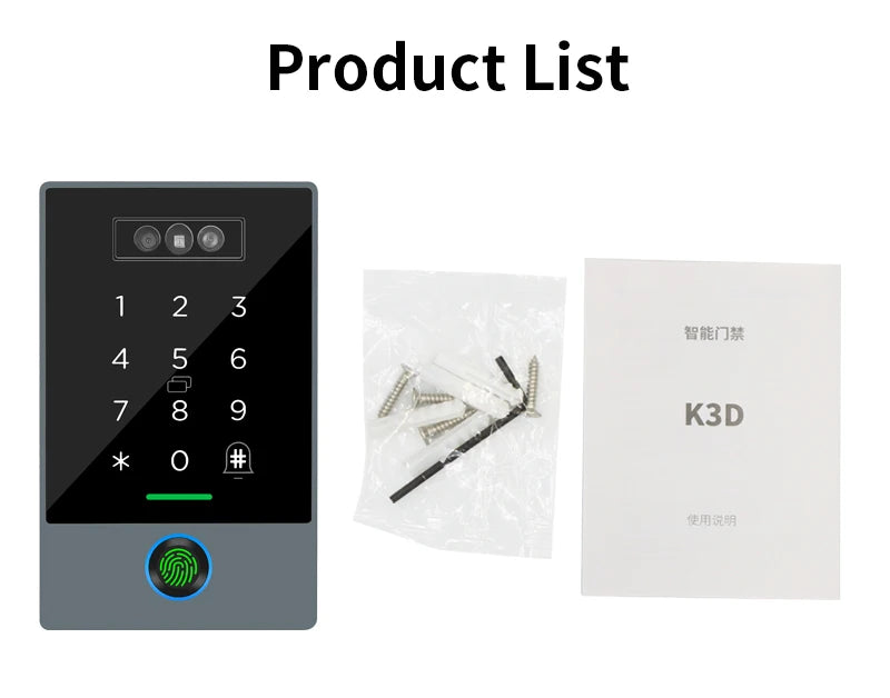 TTLOCK Home Security Visual Intercom Face Recognition Fingerprint WiFi Intelligent 13.5Hz Waterproof IP67 Access Control