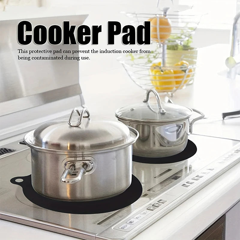5pcs Induction Cooktop Protector Set Heat Resistant Electromagnetic Stove Protection Rectangular Round Mat Kitchen Accessories