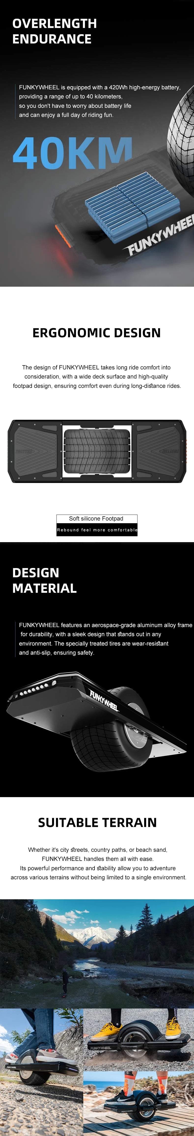 Manufacturer Configuration One Wheel Electric Scooter All Terrain Pro Model One Wheel Electric Skateboard