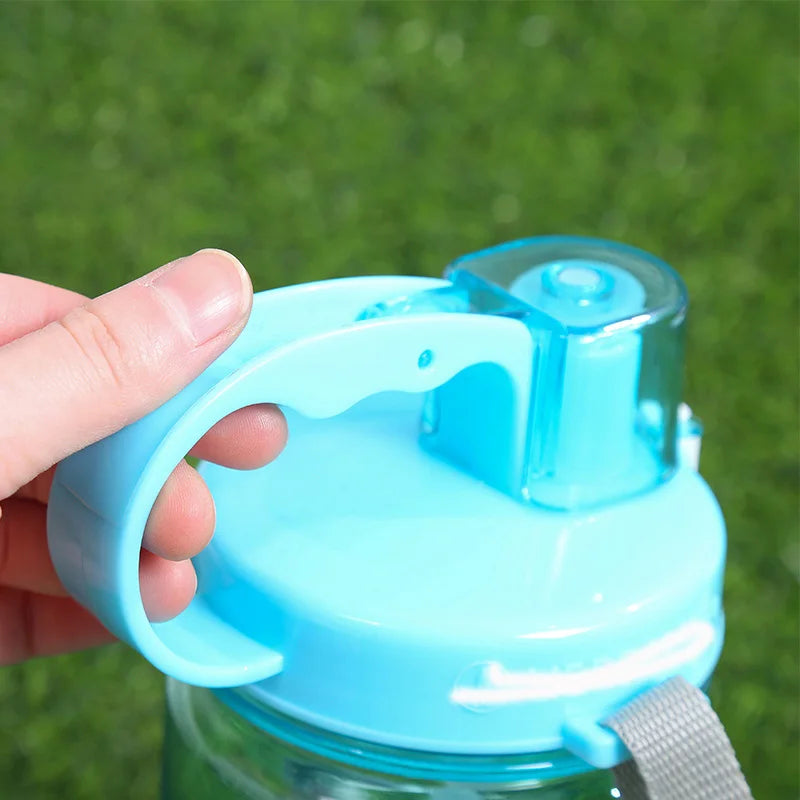 1 Liter Water Bottle Motivational Sports Bottle Leak Proof Plastic Drinking Cup Outdoor Travel Gym Fitness Jugs