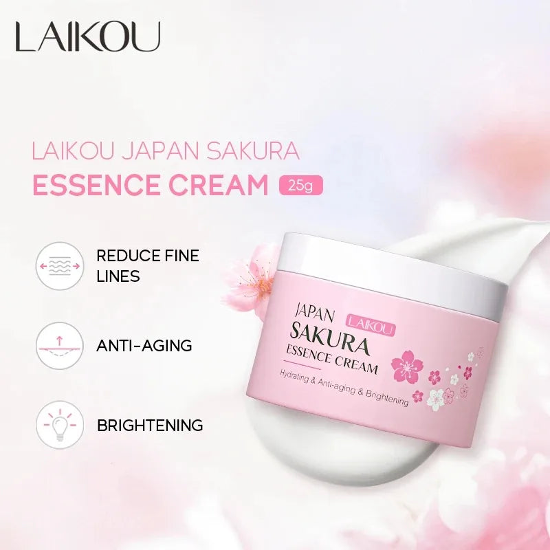 LAIKOU SAKURA Essence Face Cream Hyaluronic Acid Smoothing Moisturizer Whitening Nourishing Oil Control Brighten Skin Care Cream