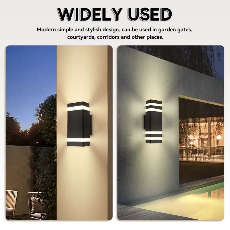2025 NEW Wall Light Outdoor Waterproof LED E27 Bulb External Facade Decor Stairs Lights Entrance Fixture Home Decorative Wall