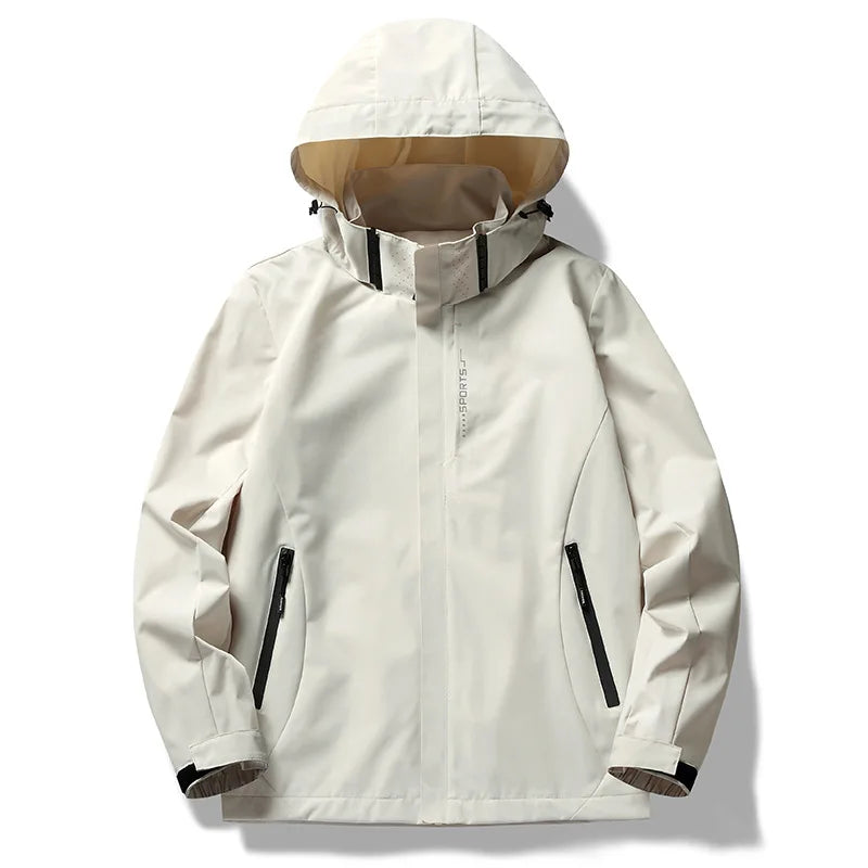 Couple Matching Hooded Jacket Stand Collar Thin Casual Outer Top For Men And Women Suitable For Spring Autumn Outdoor Travel An
