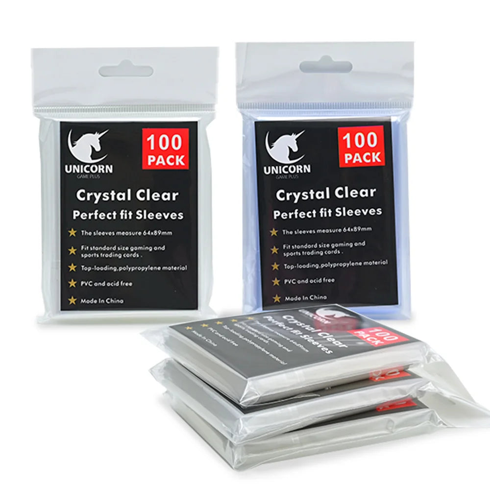 100pcs Trading Card Sleeves Soft Clear Perfect for Double-sleeving and Compatible with Pokemon Mtg Cards Sport Cards