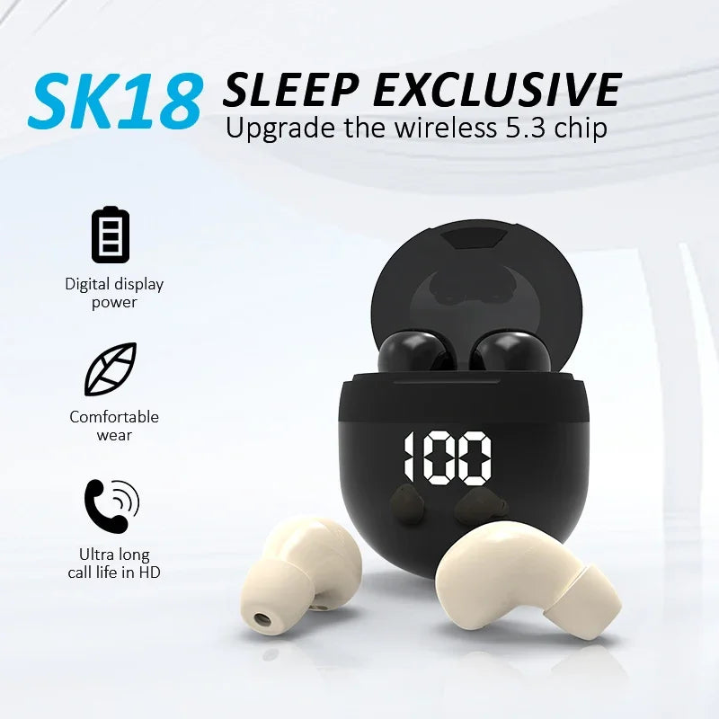 Wireless In-ear Headphones Bluetooth 5.4 Earphone Control Sport Headset Waterproof Microphone Music for Tumbler Design Mini Tiny