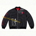 Fan Support ARIRANG 2026 Baseball Jacket Graffiti Printed Zip‑Up Bomber Coat Casual Street Outerwear for Daily Wear