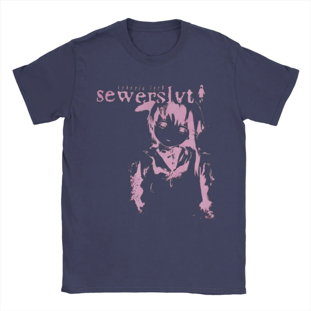 Vintage Sewerslvt Schizofrenia SPECIAL  FOR SEWERSLVT LOVERS T-Shirt for Men Crew Neck Pure Cotton T Shirt Tee Shirt Clothing
