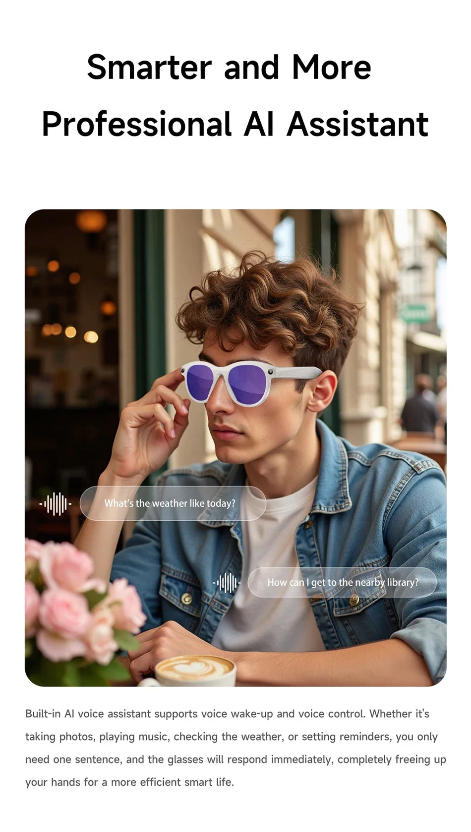 Lenovo 8K HD AI Smart Glasses Camera 1600WDual Real-time Translation Bluetooth Call Shoot Audio Video Music Play Sunglasses 2026
