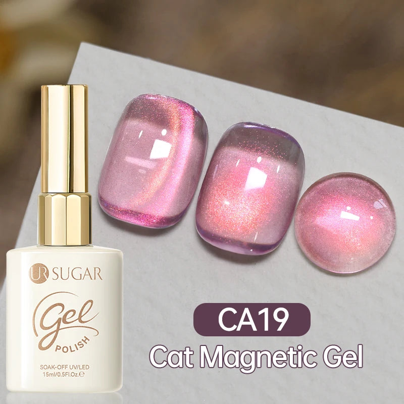 UR SUGAR 15ml Cat Magnetic Gel Jelly Glass Full Coverage Varnis Magnetic Gel Soak Off UV LED Gel Autumn Winter Xmas Manicure