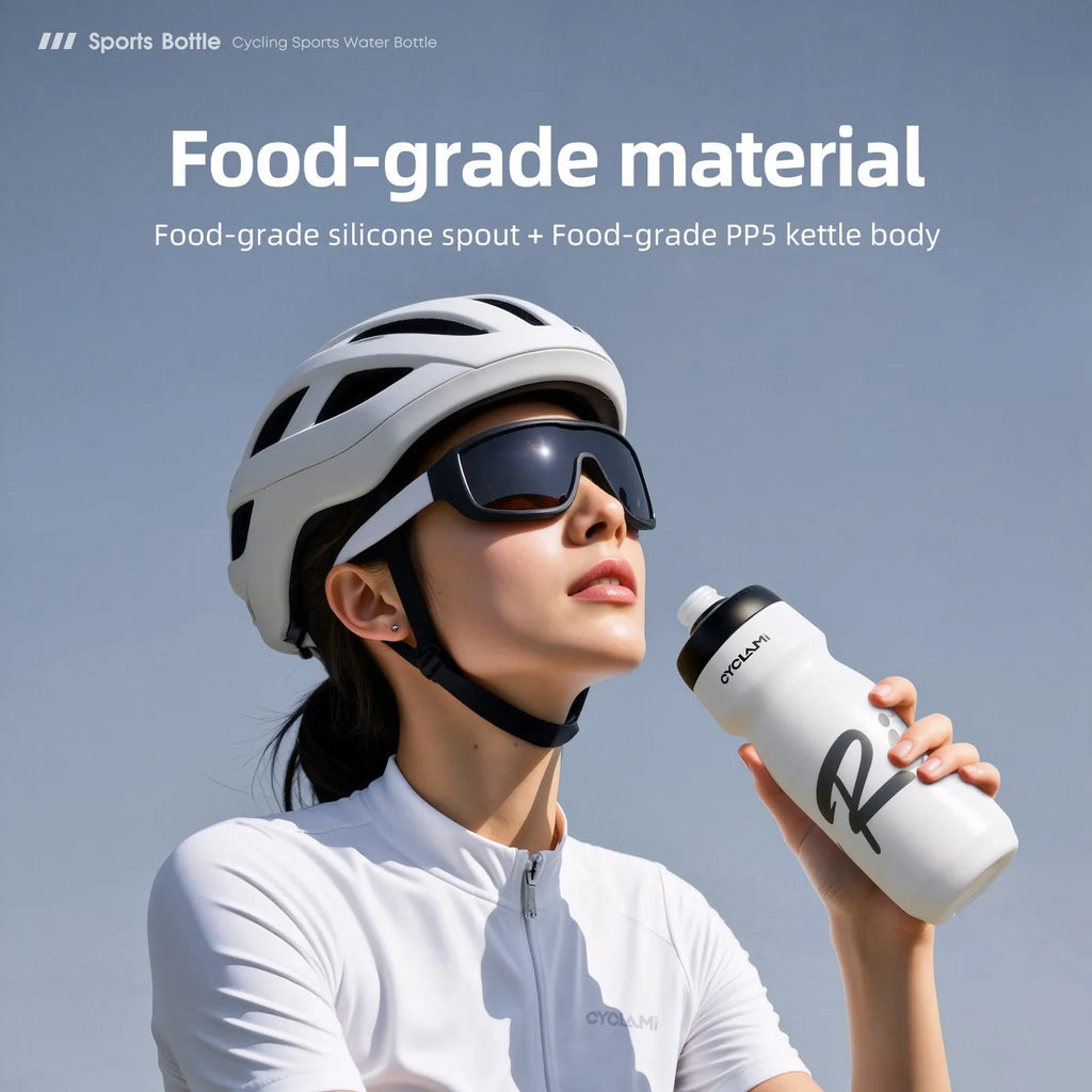 CYCLAMI Cycling Water Bottle 650ml Ultra Light Leak-proof Squeezable Camping Hiking Sports Bicycle Kettle Rapha 750ml Kettle