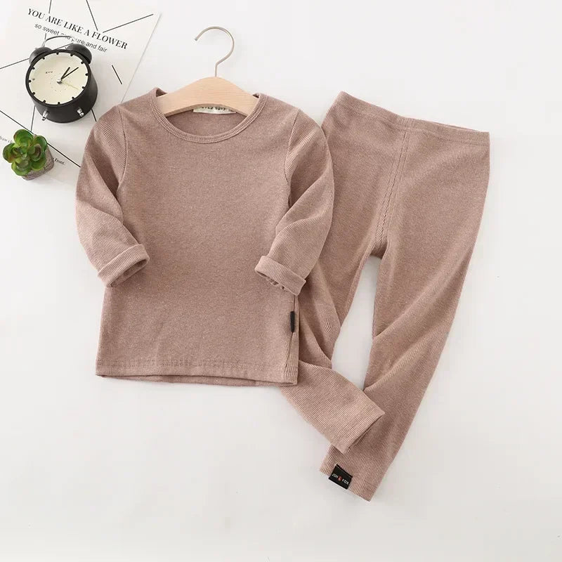 Baby Kids Pajamas Sets Cotton Boys Sleepwear Suit Autumn Girls Pajamas Long Sleeve Pijamas Tops+Pants 2pcs Children Clothing
