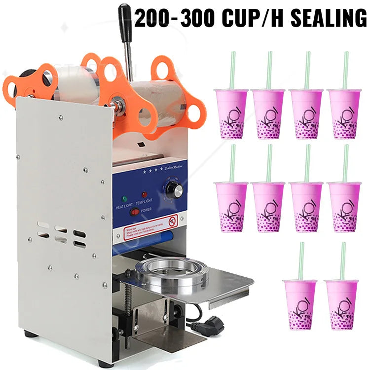 Cheap Price 69mm Wholesale Electric Cup Sealer Small Size Plustic Water Milk Tea Jam Manual Cup Sealing Machine