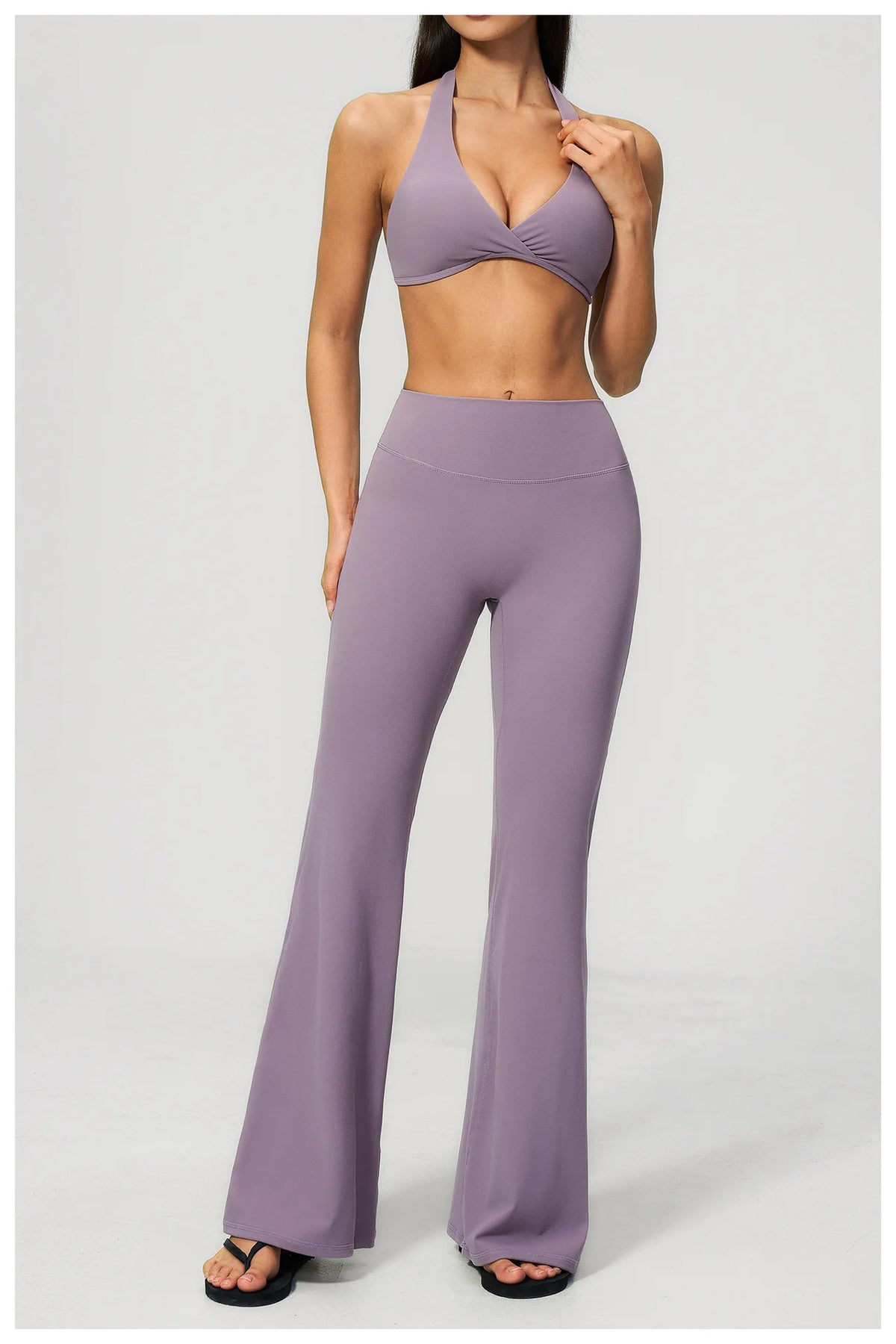 Women Tracksuits 2PCS Yoga Suit Gym Outfits Workout Clothing Deep V Workout Bra High Waist Butt Lift Pants Outdoors Sports Set
