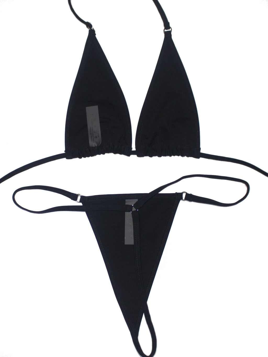 Women's Sexy Backless Triangle Bikini Set 2-Piece Strap Micro Swimsuit with Bottom for Summer Pool Parties And Beach Vacations