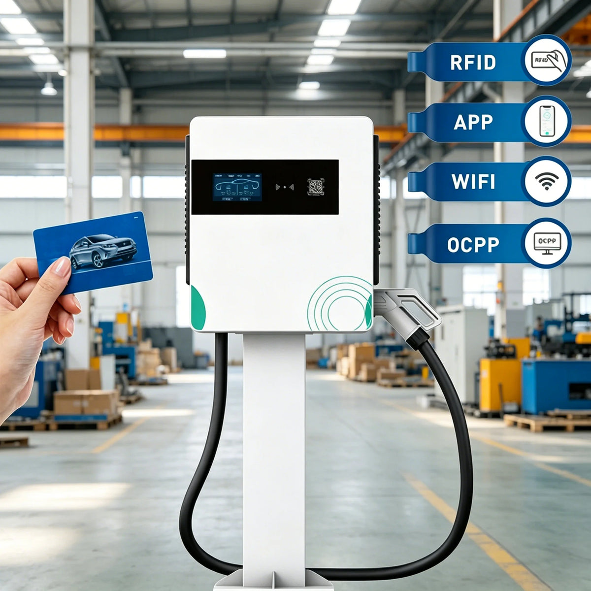 Commercial DC Fast EV Charger 60-240KW, High Power EV Charging Station, Quick Charge, Public & Private Use, Electric Vehicle