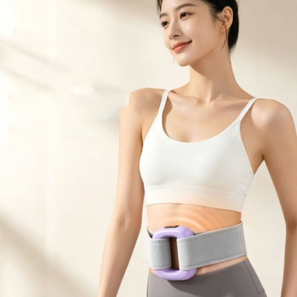 Portable Electric Fascia Massage Ring Ergonomic Fat Burning Electric Body Slimming Machine Adjustable Speed with Belt