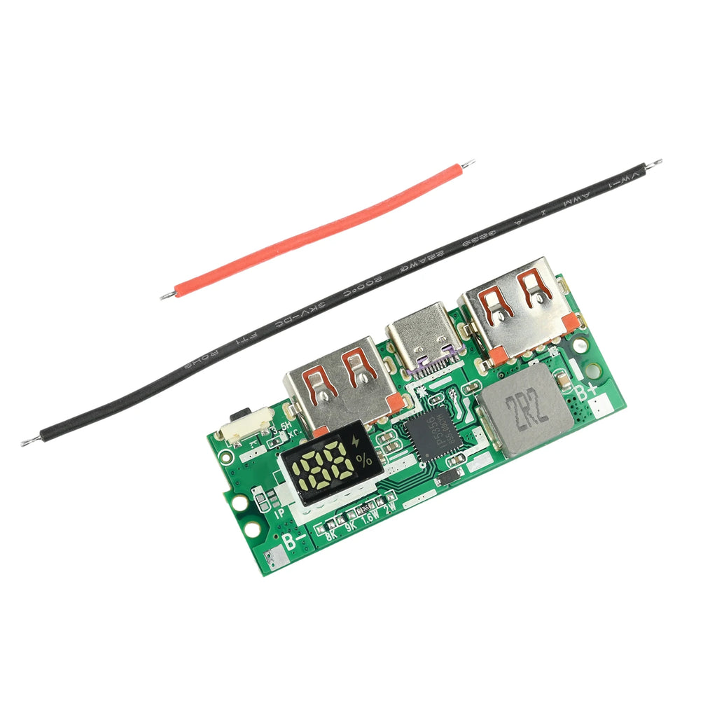 Digital Display Fast Charging Power Bank PD/QC/VOOC 22.5W Fast Charging Module Power Bank Motherboard DIY Power Bank Module