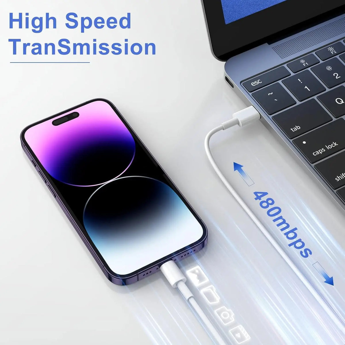 US Plug 35W PD Fast Charger For iPhone 13 14 Pro Max 11 12 Mini X XR XS Max 7 8 14 Plus SE 2020 USB-C Quick Charge PD Data Cable