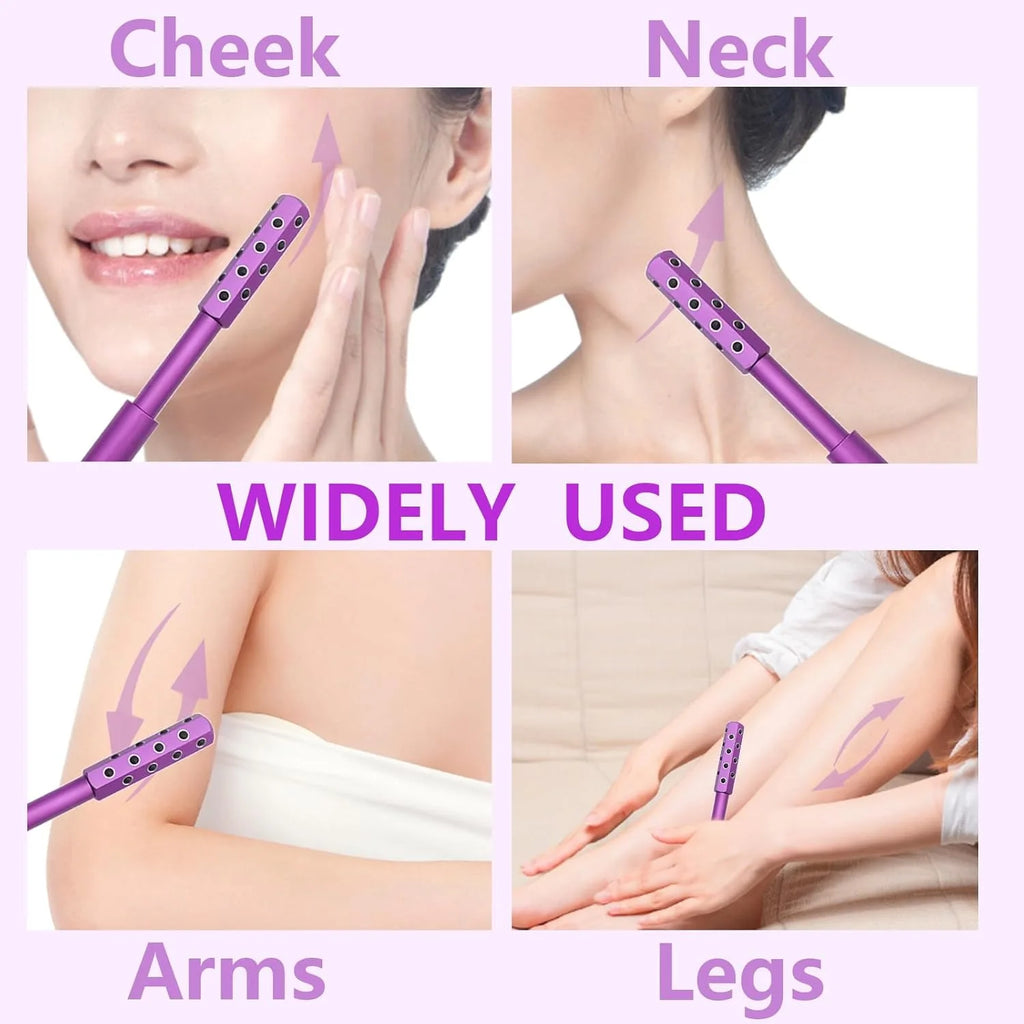 Germanlum Beauty Wand - Faclal Lifting And Massage Roller Massager - Non ElectricQuartz Stone Faclal Massage Tool,-Friendly