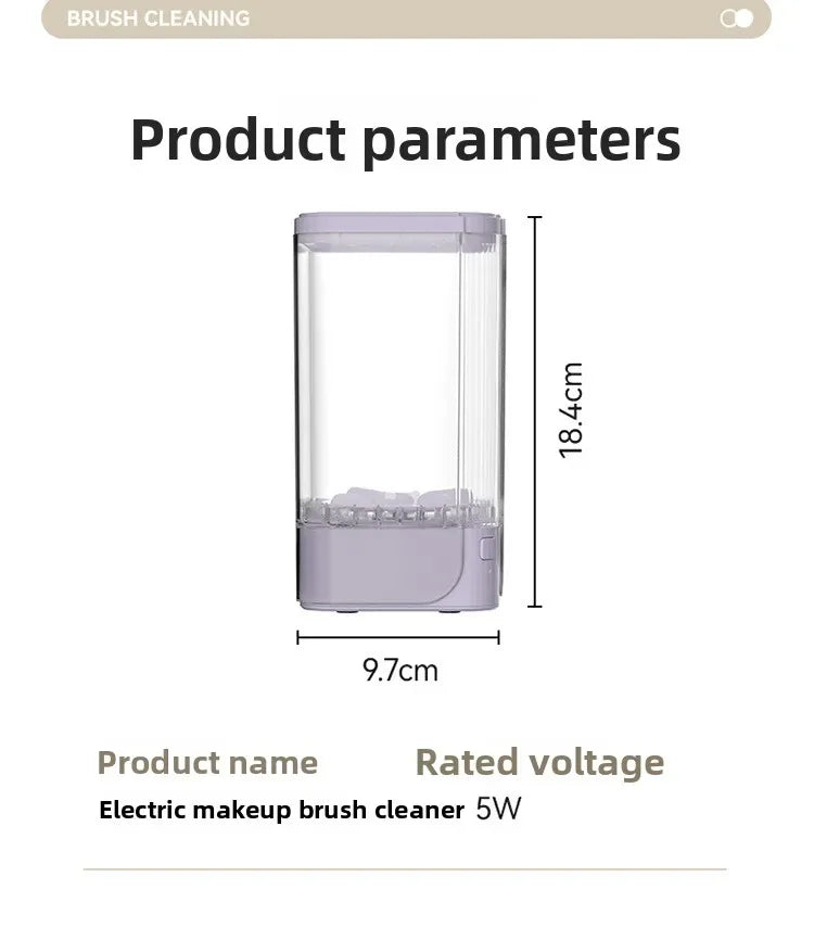 Portable Automatic Makeup Brush Cleaner Household Deep Puff Cleaning Machine Quick Cleaning of Various Beauty Tools