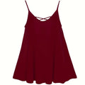 Women's New Loose Size Women's Solid Color Chiffon Dress European and American Sexy Sling Dress