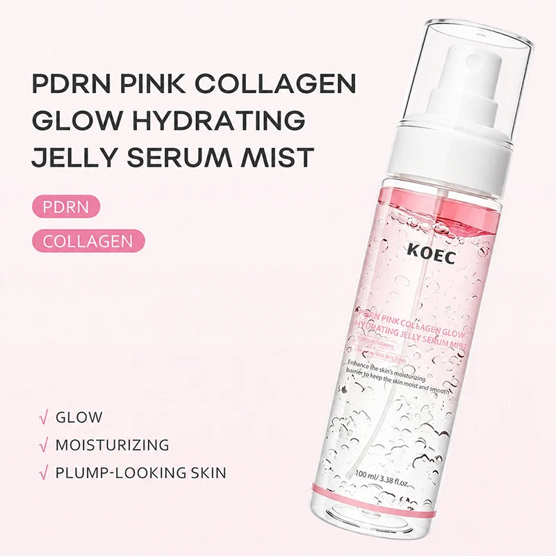 Rice Hyaluronic Acid Facial Moisturizing Spray PDRN Collagen Jelly Gel Spray 100ml Hydrating Soothe Skin Strengthen Skin Barrier