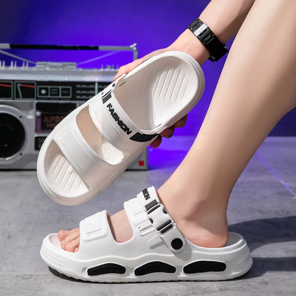 New lightweight and soft cloud like men's sandals and slippers for summer outings, durable and thick soled, anti slip