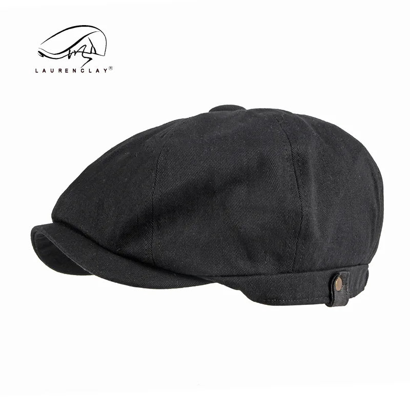 Men's Octagonal Newsboy Hat Cotton Cap French Street Style Gatsby Ivy Cabbie Caps Golf Scally Hat
