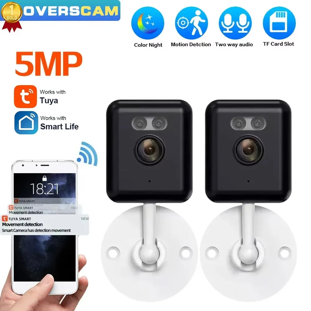 Wifi Wireless Security CCTV Camera 5MP Indoor Mini video Surveillance Camera Motion Detection Smart Life Baby Monitor Tuya Smart