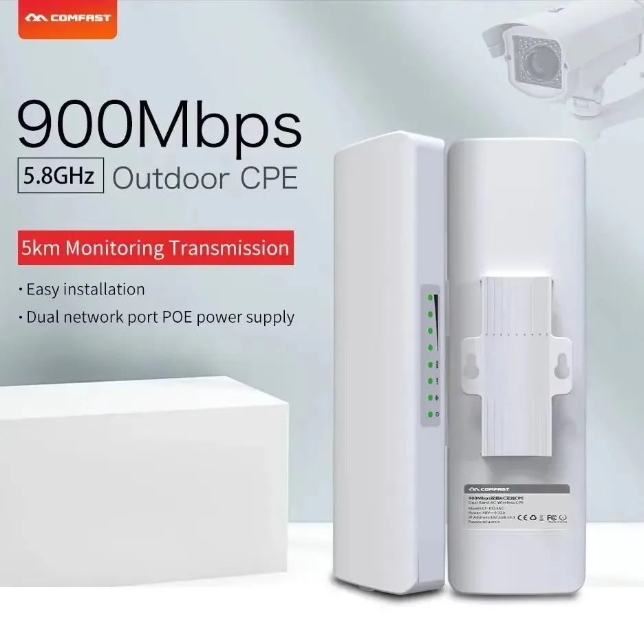 COMFAST 3-5KM 5.8G Outdoor CPE WIFI Router 900Mbps Long Range Extender Wifi Signal Amplifier Waterproof  Wireless Bridge Repeate