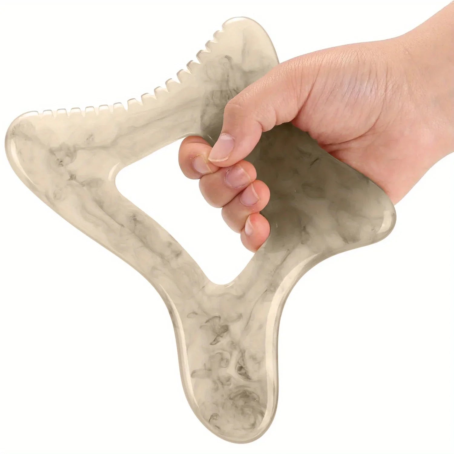 Resin Gua Sha Board for Massage, Acupressure, and Full Body Massage; Suitable for Facial and Neck Meridian Unblocking
