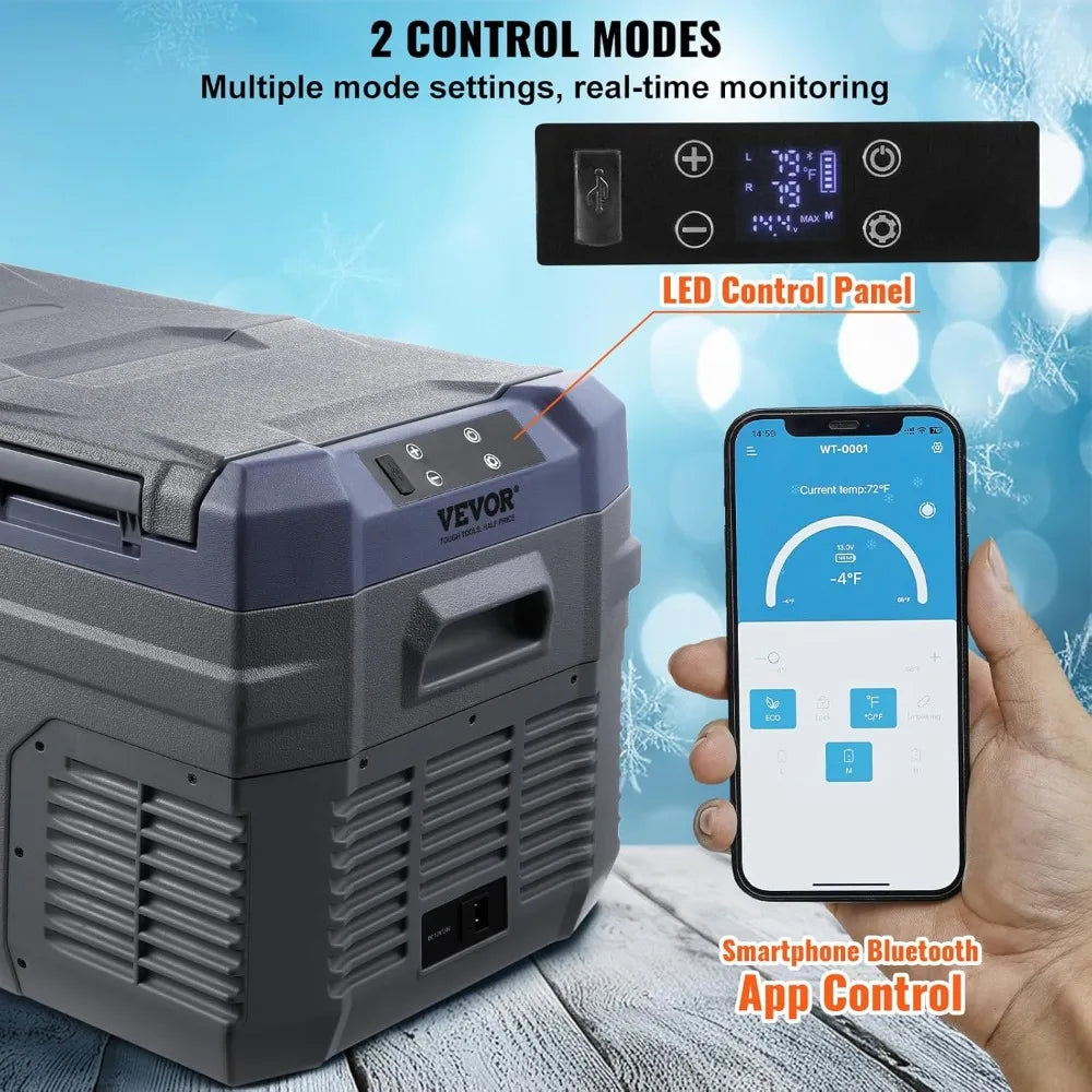 12V 25L Dual Zone Portable Car Refrigerator Freezer AC DC Compressor Cooler for Camping RV Travel-Best Promotion