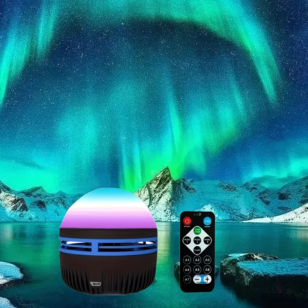 LED Water Ripple Projector Light Atmosphere Rotating Projection Lamp with Remote Control 7 Color for Home Christmas Halloween