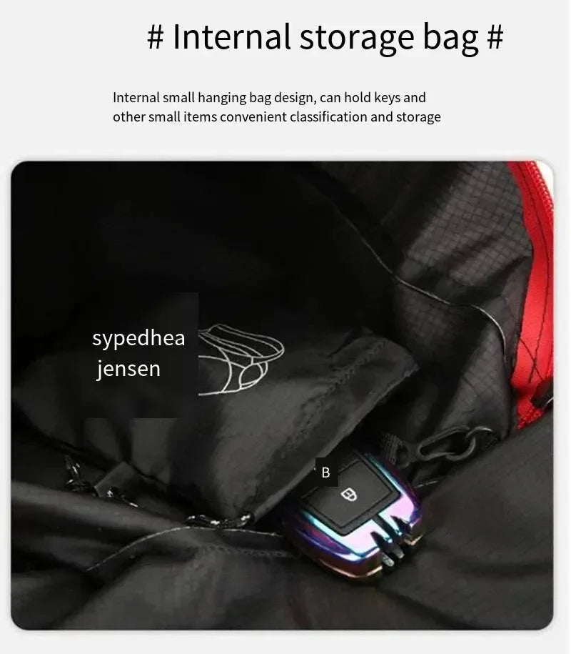 Camping Hiking Multifunctional Outdoor Folding Sports Backpack Ultra Lightweight Carrying Waterproof Nylon Fabric Fitness Bag