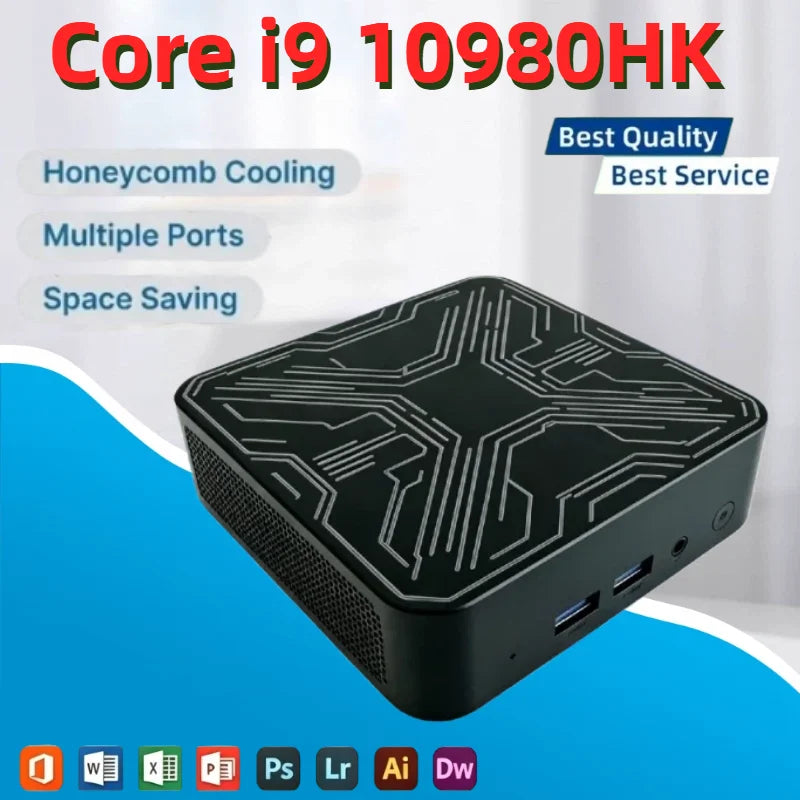 New Mini PC Core I9 10980HK 16GB 1TB 2TB SSD 4K HD Gaming Desktop Portable Gamer Computer High Performance