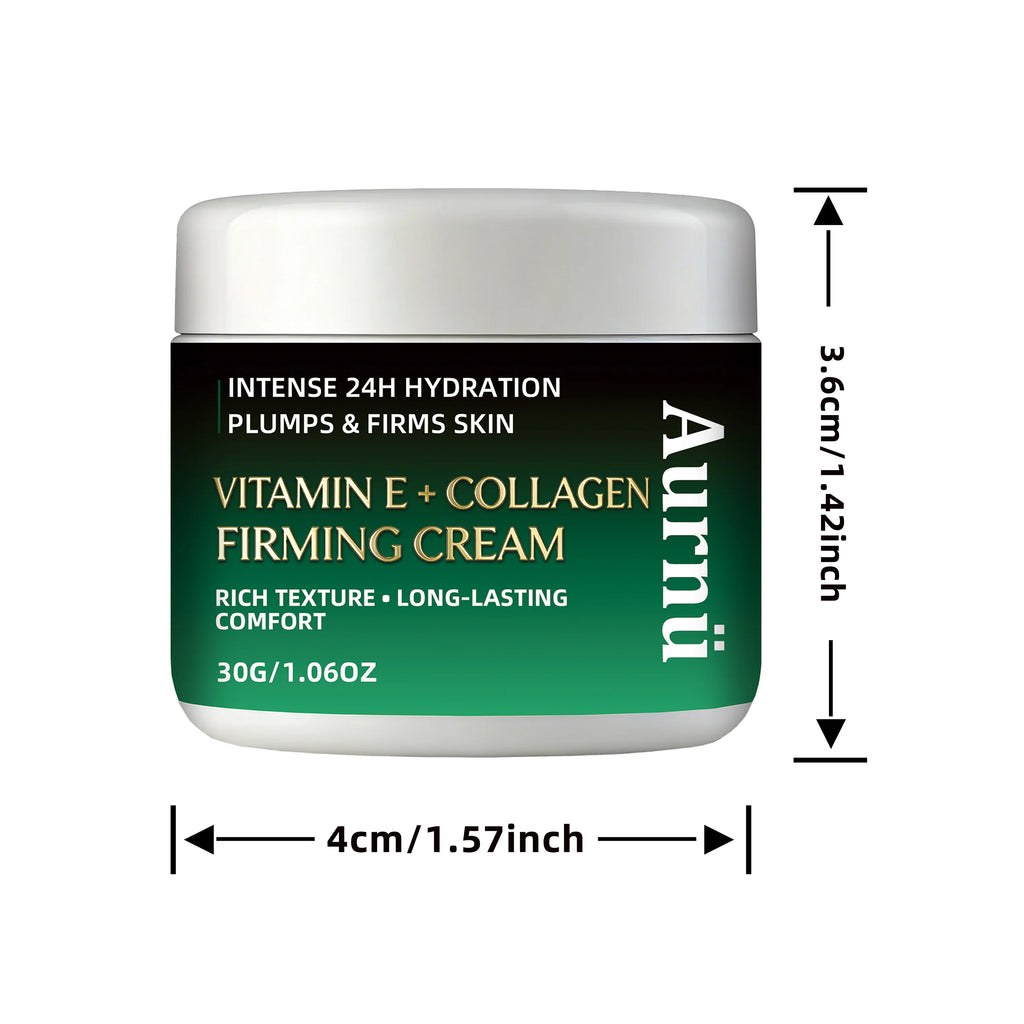Aurnü VITAMIN E COLLAGEN FIRMING CREAM, Hydrating & tightening formula, long-lasting moisture,  Perfect for morning and evening