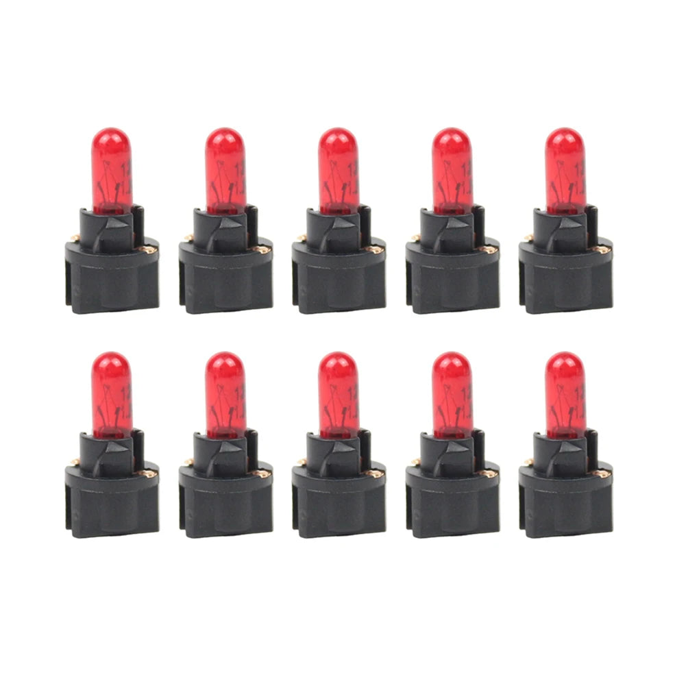 10Pcs T5 SMD LED Car Light Automobiles Light-emitting Diode Instrument Gauge Dashboard Light Bulbs Auto Interior Indicator Lamp