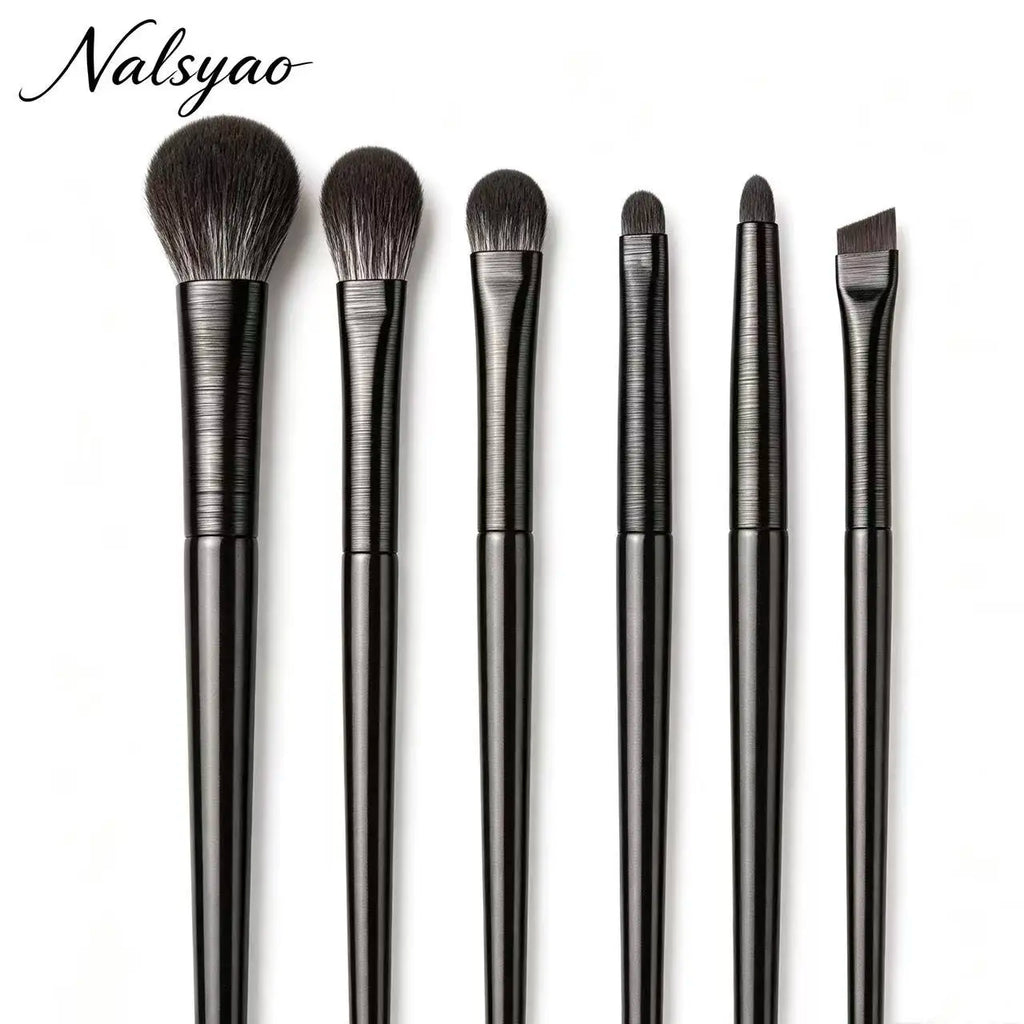Makeup Brushes Set for Eyes – Natural Eyeshadow, Eyebrow, Contour, Eyeliner & Detail Blending Tools