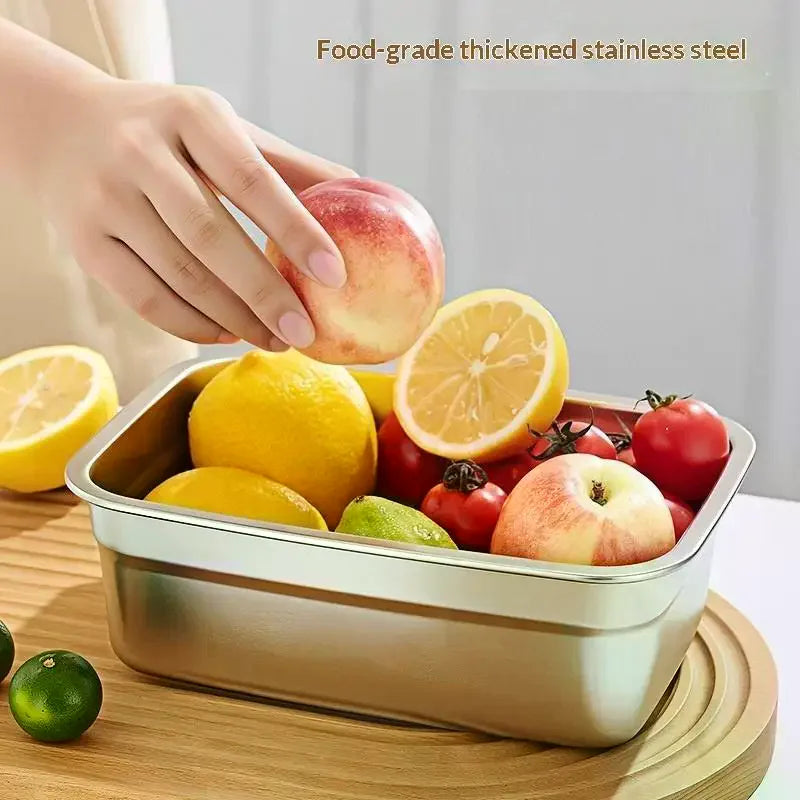 Stainless Steel Bento Box Large Capacity Microwave Safe Portable Lunch Box Food Storage Container for Work School Picnic