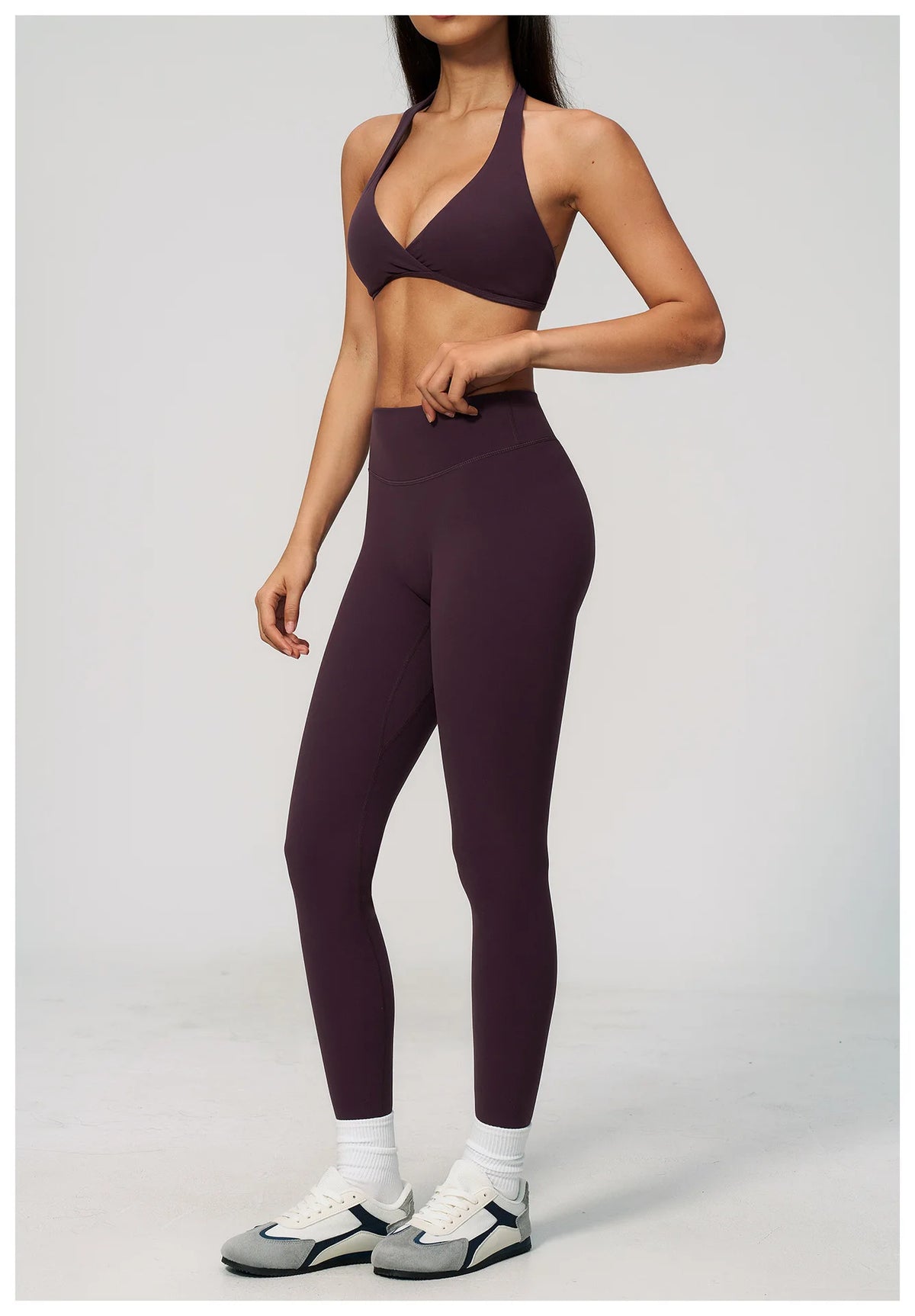 Women Tracksuits 2PCS Yoga Suit Gym Outfits Workout Clothing Deep V Workout Bra High Waist Butt Lift Pants Outdoors Sports Set