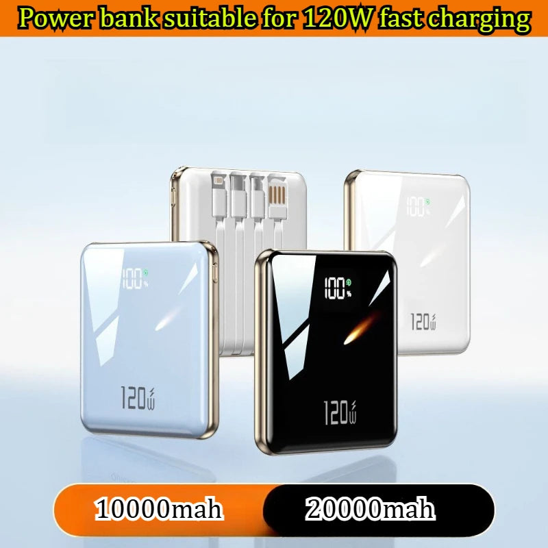 20000mAh Power Supply Suitable for Fast Charging  Large Capacity  Compact, Portable  Ultra-thin  Portable 120W Power Bank