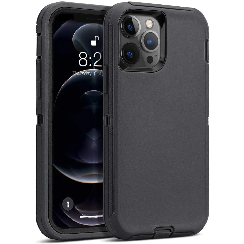 Shockproof Case for iPhone 16 15 14 13 12 11 ProMax Plus Military-Grade Heavy Duty Slim Silicone Cover Soft TPU Bumper 2-Pack