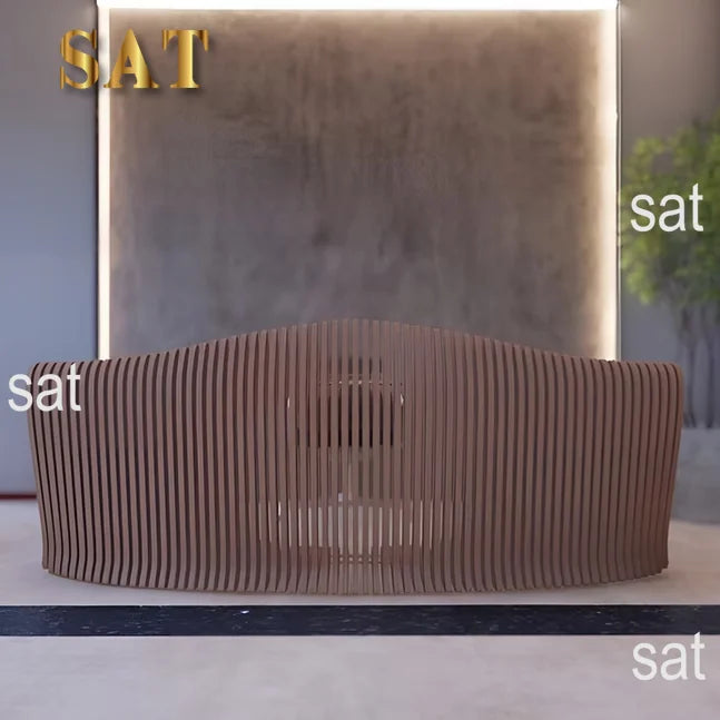 *Customized Reception Desk Modern Furniture Solid Wooden  Table Parametric Furniture  Parametric Furniture
