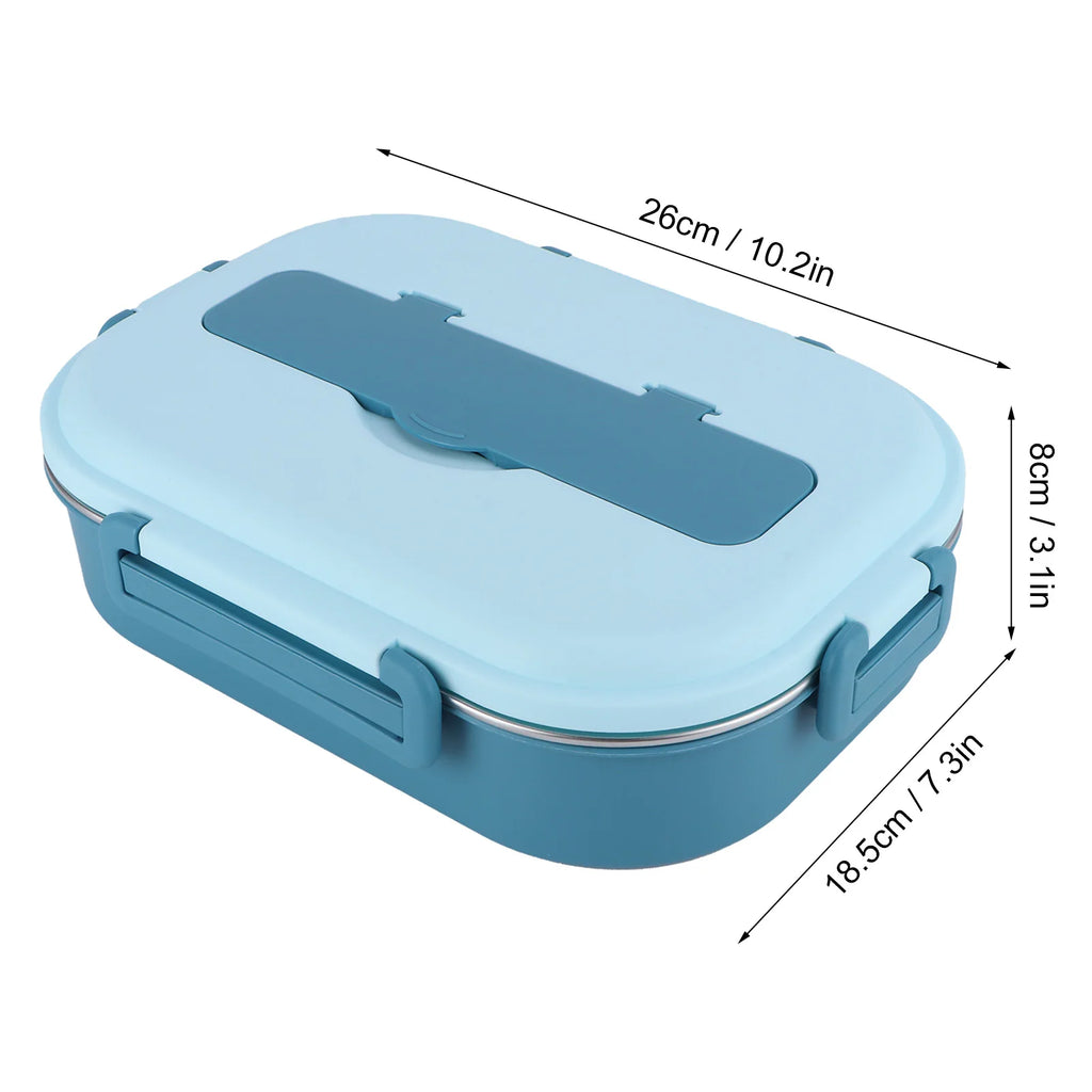 Stainless Steel Lunch Box 4‑Grid Portable Box Food Storage Container for Student Adult Dinnerware Food Storage Container