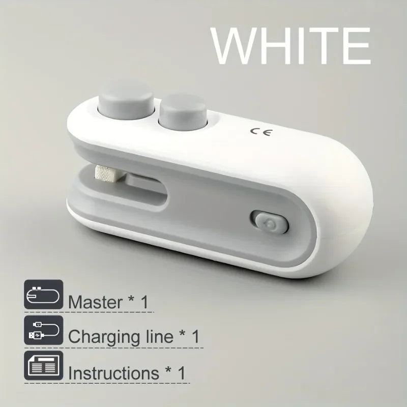 1pc Rechargeable Snack Bag Sealer: USB Magnetic Mini Sealer for Food Storage & Travel