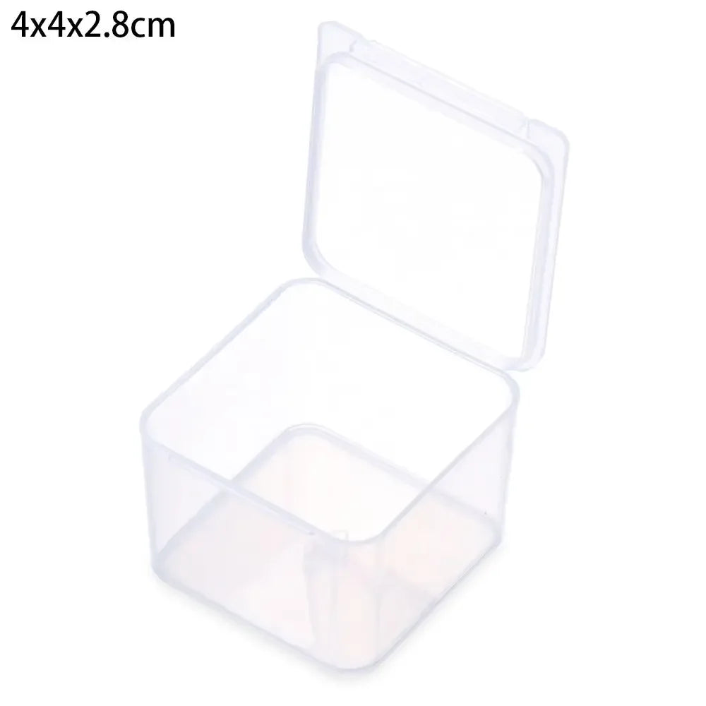 Mini Plastic Box Rectangular Translucent Packing Box Dustproof Durable Strong Jewelry Button Sundries Storage Case Container